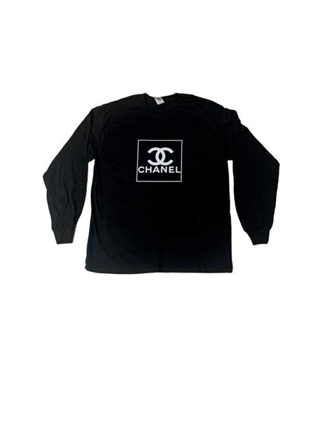 chanel black long sleeve shirt|chanel cotton blouses.